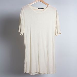 T by ALEXANDER WANG Cream T Shirt Mens XS
